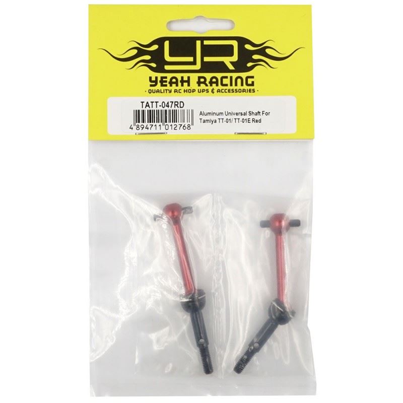 Yeah Racing Aluminum Universal Shaft For Tamiya TT-01/ TT-01E Red