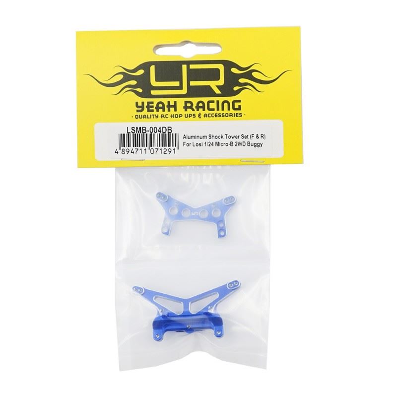 Yeah Racing Aluminum Shock Tower Set (F & R) For Losi 1/24 Micro-B 2Wd Buggy / 1/28 Micro-T Truck