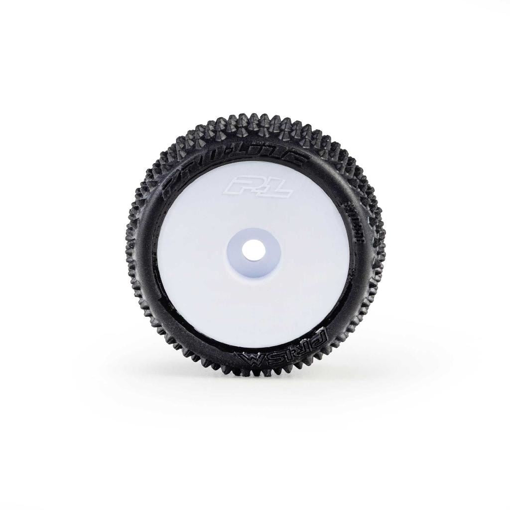 Pro-Line 1/28 Prism Front/Rear Carpet Tires Mounted 7Mm, White (4): L