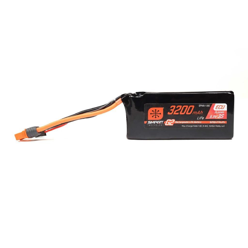 Spektrum 9.9V 3200Mah 3S 10C Smart G2 Ecu Life Battery: Ic3