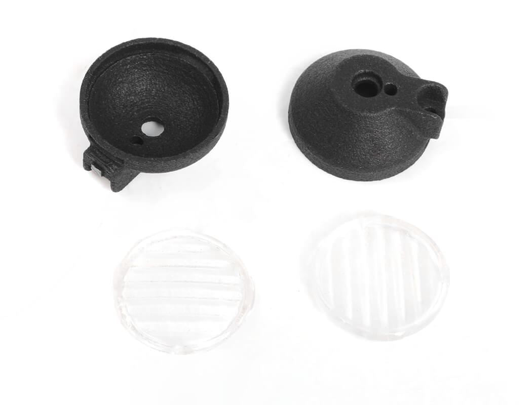 RC4WD STEEL PUSH BAR FRONT BUMPER W/ CLEAR FLOOD LIGHTS FOR RC4WD GELANDE II 2015 LAND ROVER DEFENDE