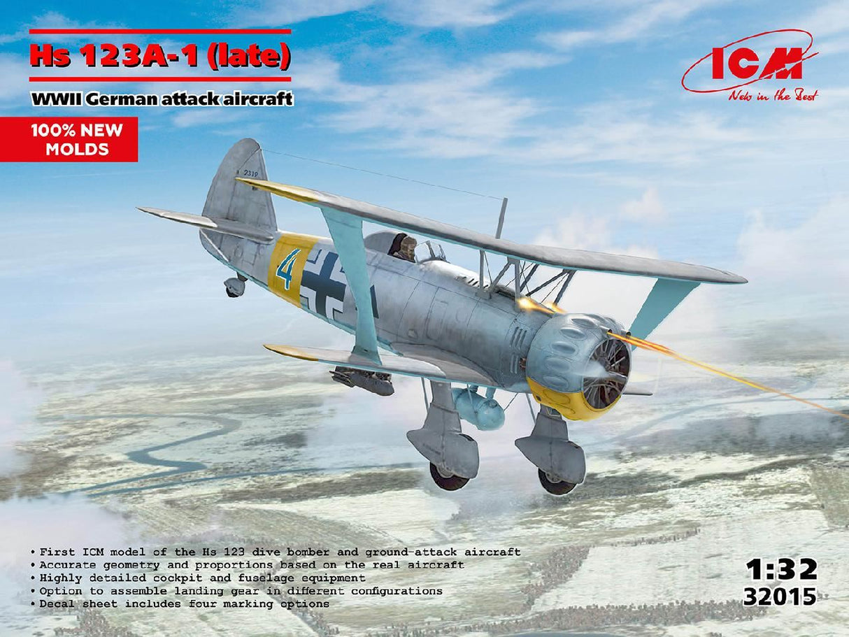 Icm Hs 123A-1 (Late), Wwii German Attack Aircraft