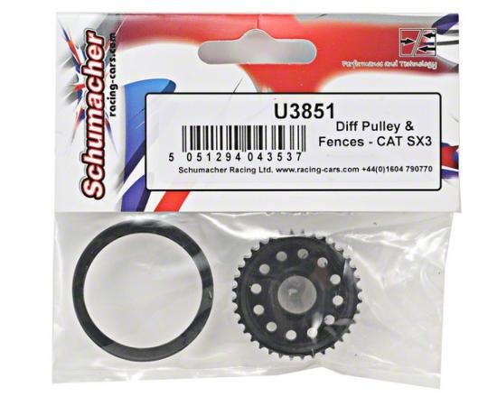 Schumacher Diff Pulley & Fences - CAT SX3