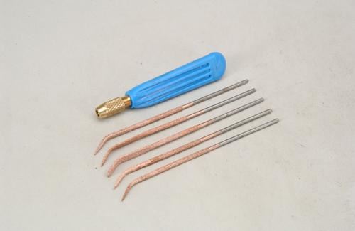 Perma Grit Riffler File - Set 5 w/Handle