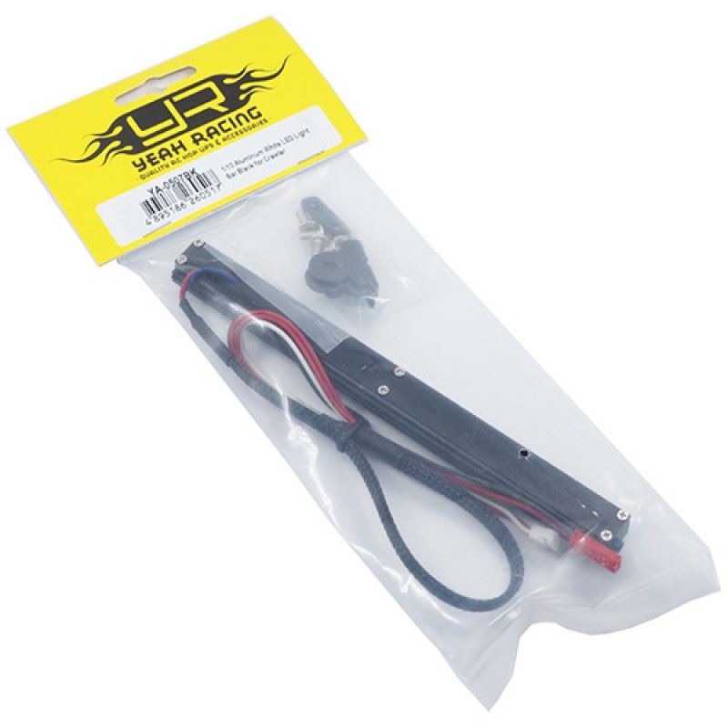 Yeah Racing 1/10 Aluminum White LED Light Bar Black for Crawler 'G6 Certified'