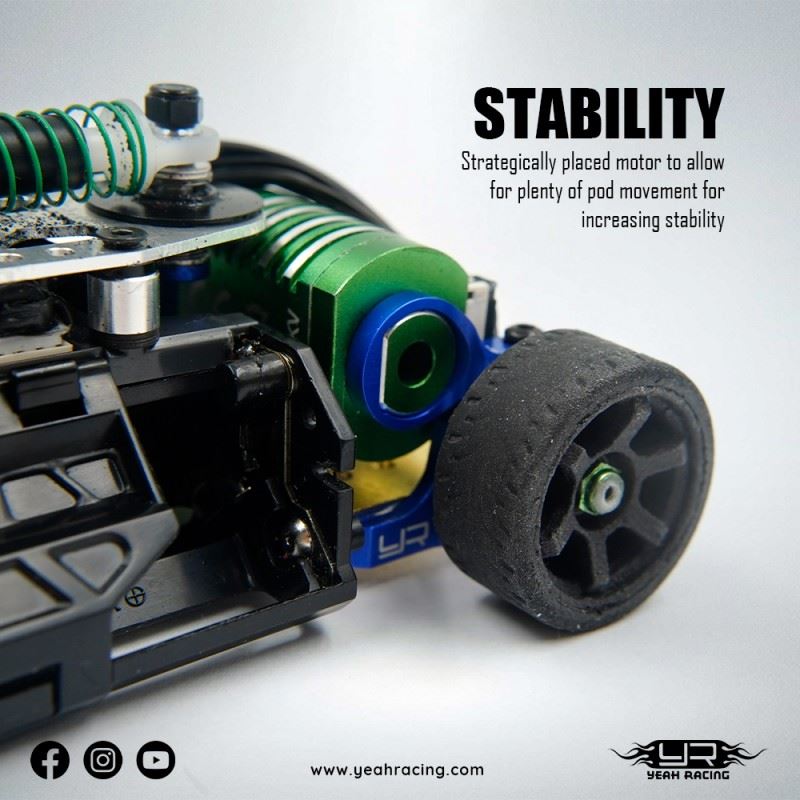 Yeah Racing Aluminum Motor Mount 90-94Mm(Lhm / Rm) For Kyosho Mini-Z Mr-03/Mr-04