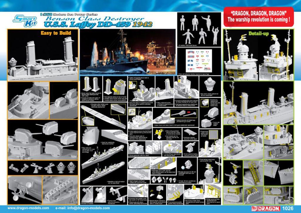 Dragon U.S.S. Laffey DD-459 Benson Class Destroyer 1942