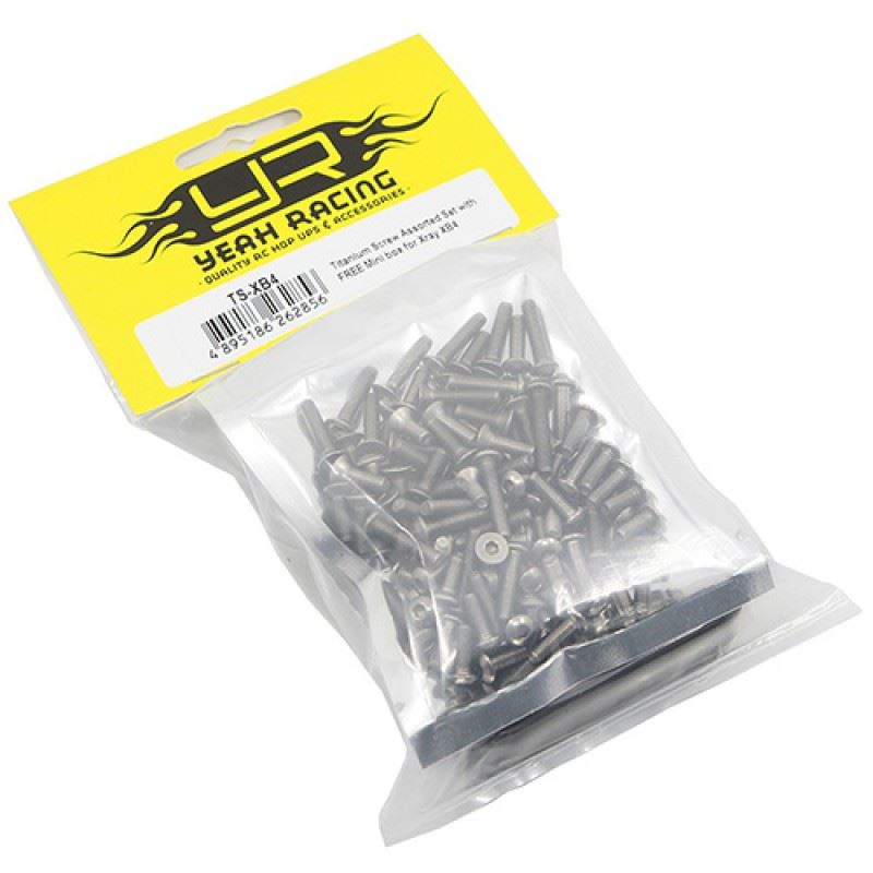 Yeah Racing Titanium Screw Assorted Set With Free Mini Box For Xray Xb4