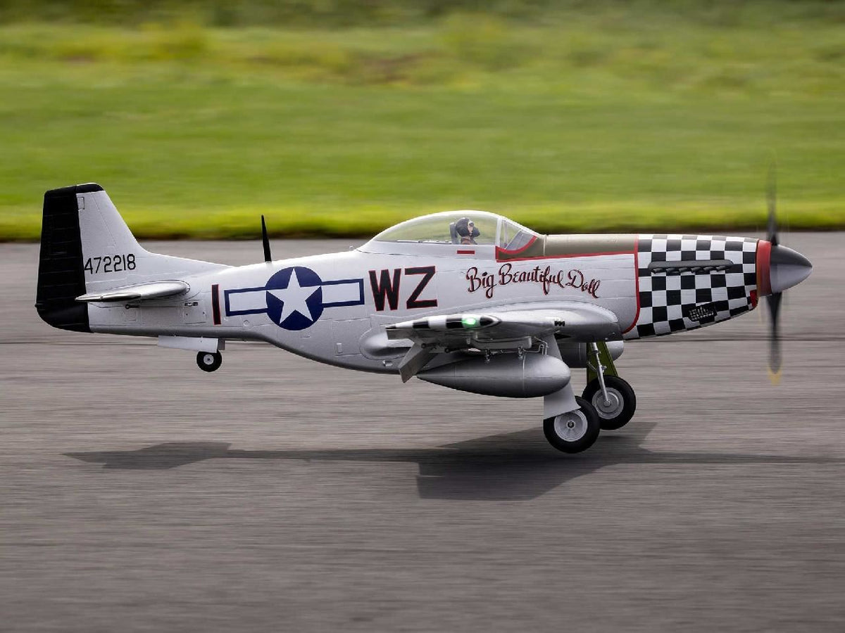 E Flite P-51D Mustang Inbig Beautiful Dollin 1.5M Bnf Basic With As3X+
