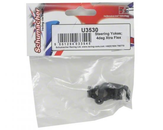Schumacher Steering Yoke; Xtra Flex 4 degree (pr)