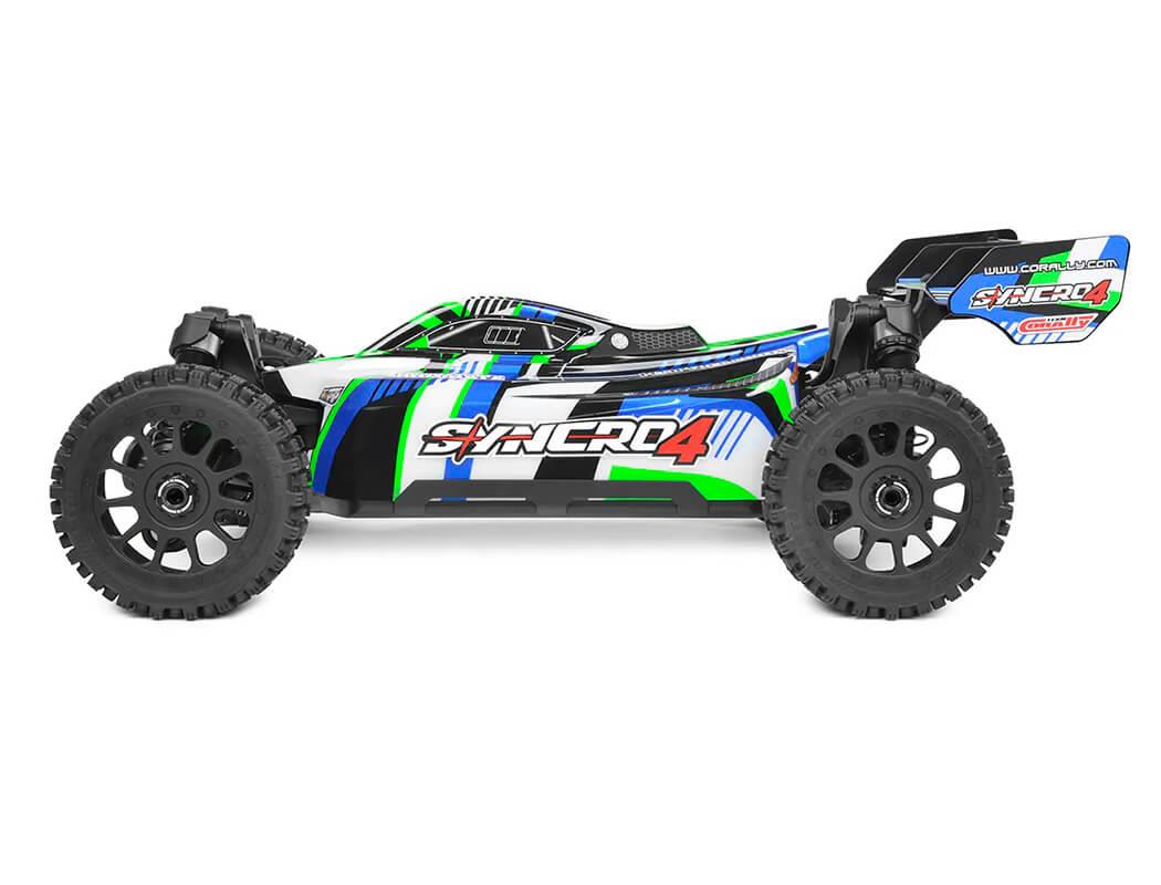 Corally Syncro-4 Brushless 4S Basher Buggy Rtr - Green/Blue