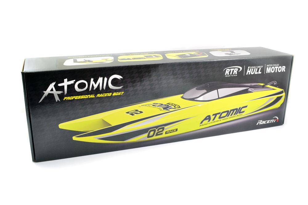 VOLANTEX RACENT ATOMIC 70CM EU B/LESS RACEBOAT RTR COMBO(YEL) (EURO PLUG)