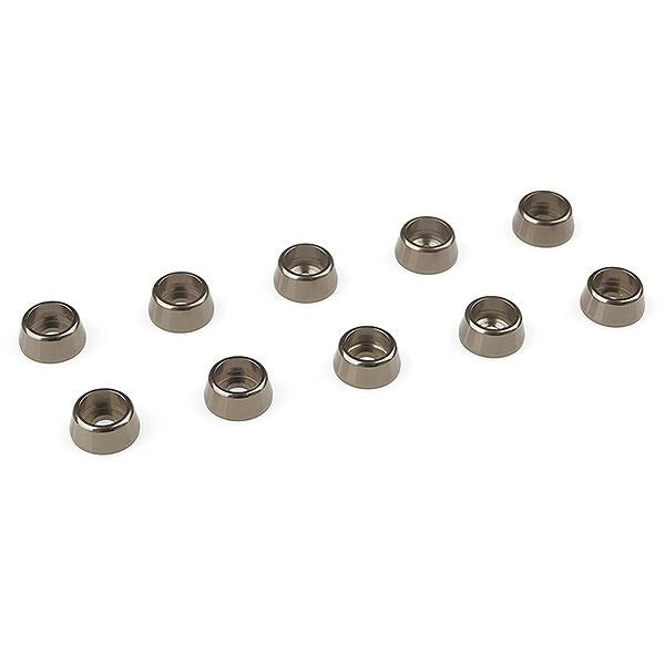 Corally Aluminium Washer For M2.5 Socket Head Screws Od=7mm Gun Metal 10Pcs