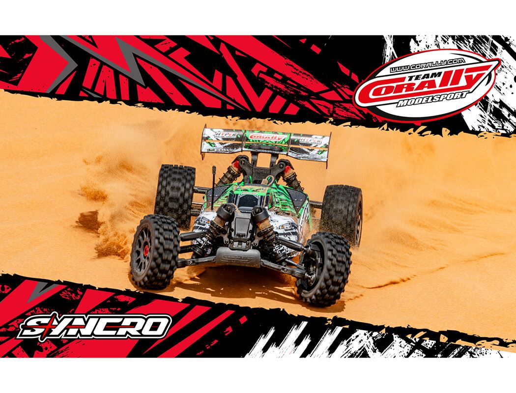 Corally Syncro-2 1/8 Brushless 3-4S Basher Buggy Rtr - Green