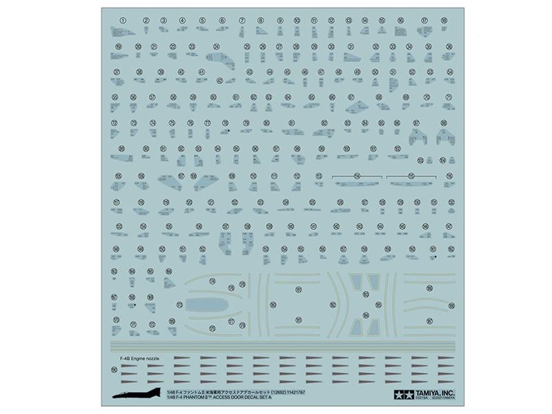 Tamiya 1/48 F-3 Door Decal Set A