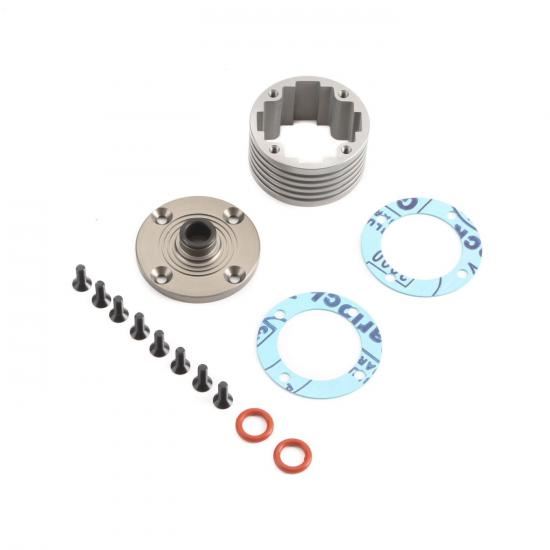 TLR Diff Housing Set, Aluminum (1): 5B, 5T, MINI WRC