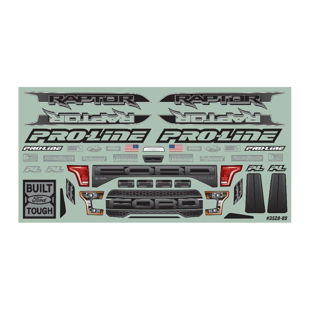 Proline 1/10 Pre-Cut 2017 Ford F-150 Raptor Clear Body: Rustler 4X4