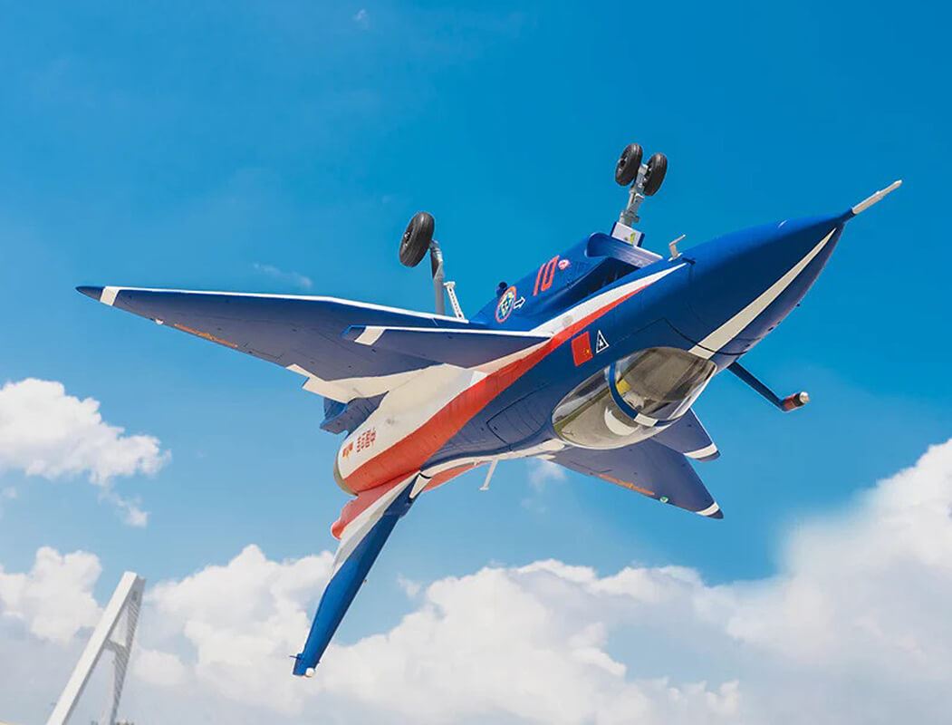 Fms 64Mm Edf J-10 With Reflex V3 Blue