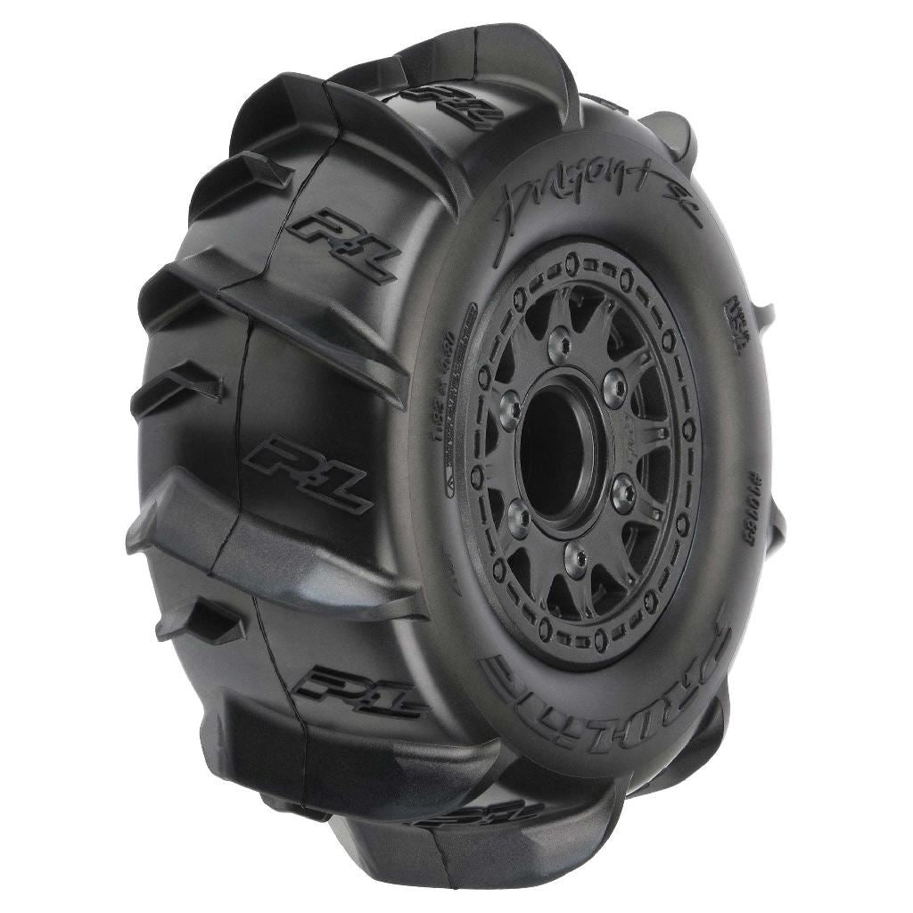 Proline 1/10 Dumont Front/Rear 2.2In/3.0In Sc Mounted 12mm Black Raid