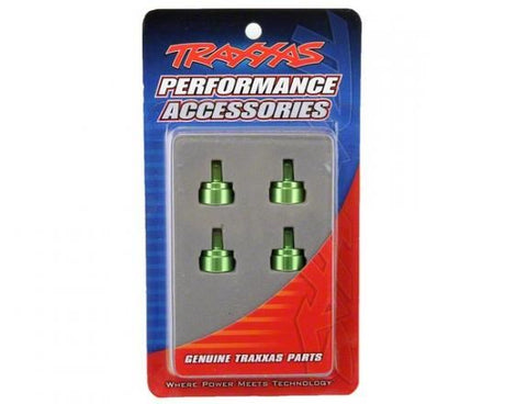 TRAXXAS Shock caps, aluminium (green-anodised) (4) (Ultra Shocks)