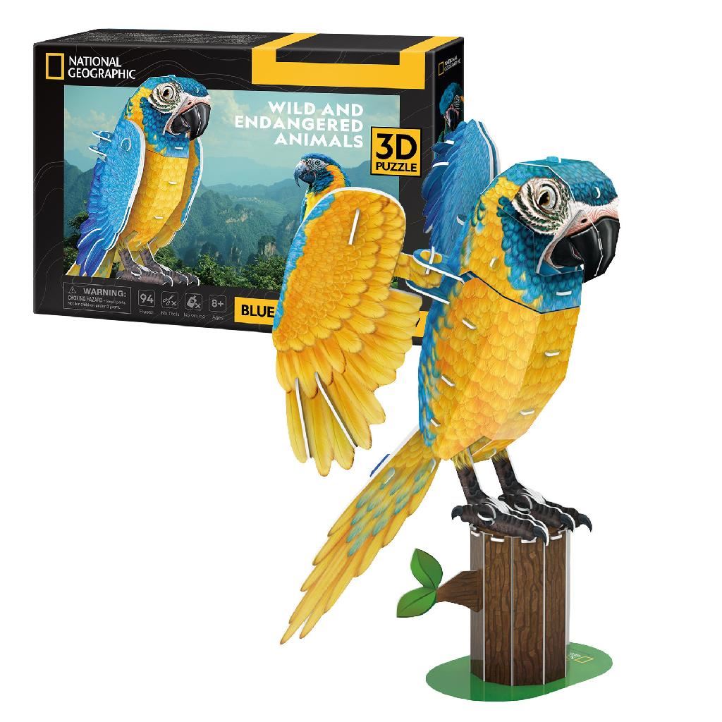 Cubicfun Blue-Throated Macaw (94 Pieces)
