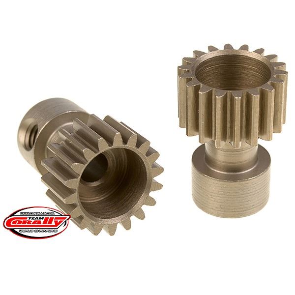Corally 48 Dp Pinion Long Boss Hardened Steel 18 Teeth Dia. 3.17mm
