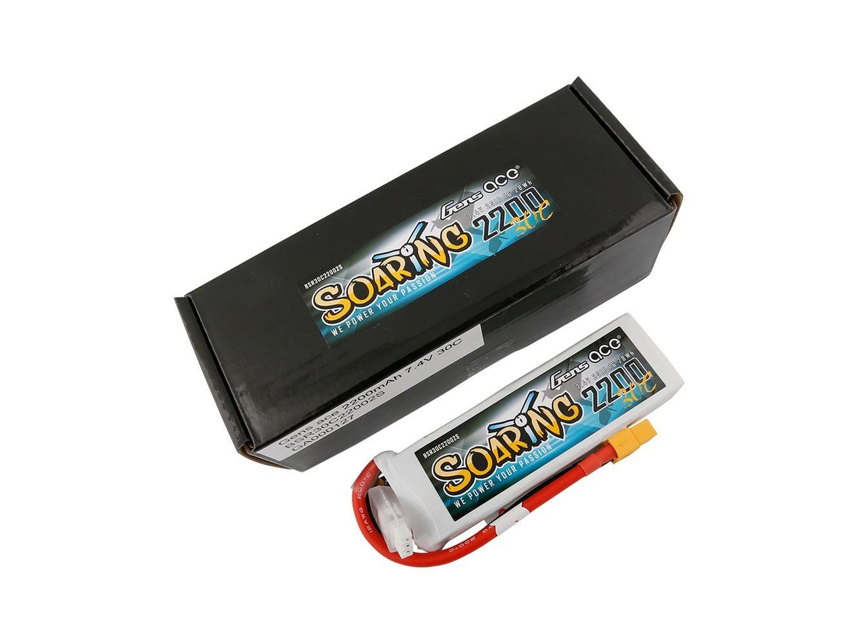 Gens Ace Li-Po 2S 7.4V 2200mAh 30C Soaring with XT60