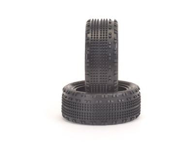 Schumacher Cactus Fusion Tyres - 1:10 4WD Front - Yellow - 1 Pair