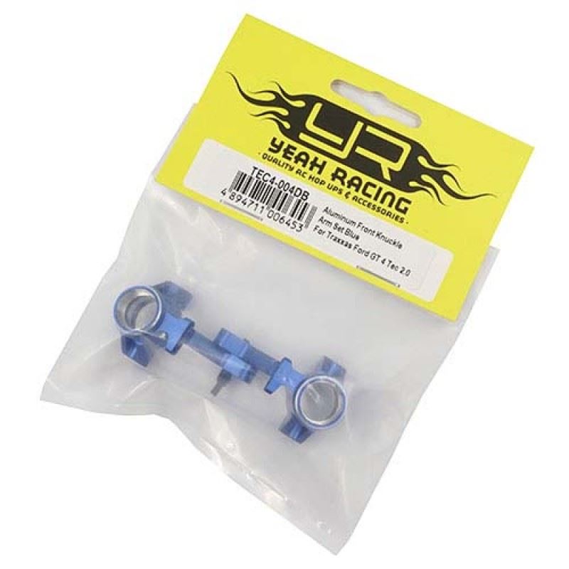 Yeah Racing Aluminum Front Knuckle Arm Set Blue For Traxxas Ford GT 4 Tec 2.0