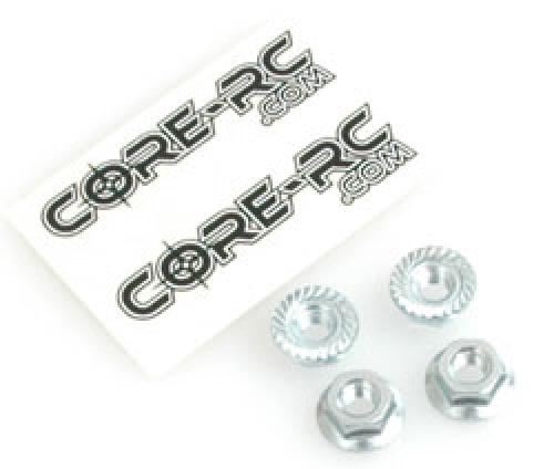 Core RC - Serrated M4 Steel Wheel Nut pk4