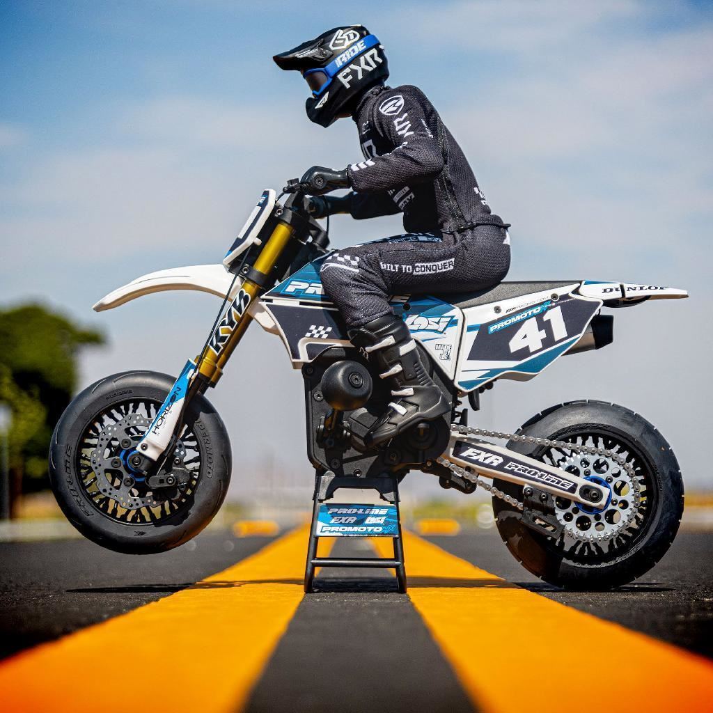 Proline 1/4 Supermoto S3 Motorcycle Rear Tire Mtd Black (1): Promoto