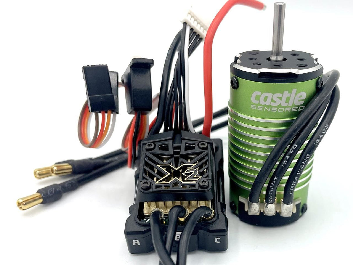 Castle Creations MAMBA MICRO X2, 16.8V, WP ESC (4.0mm) - 1007-6350KV SENSORE
