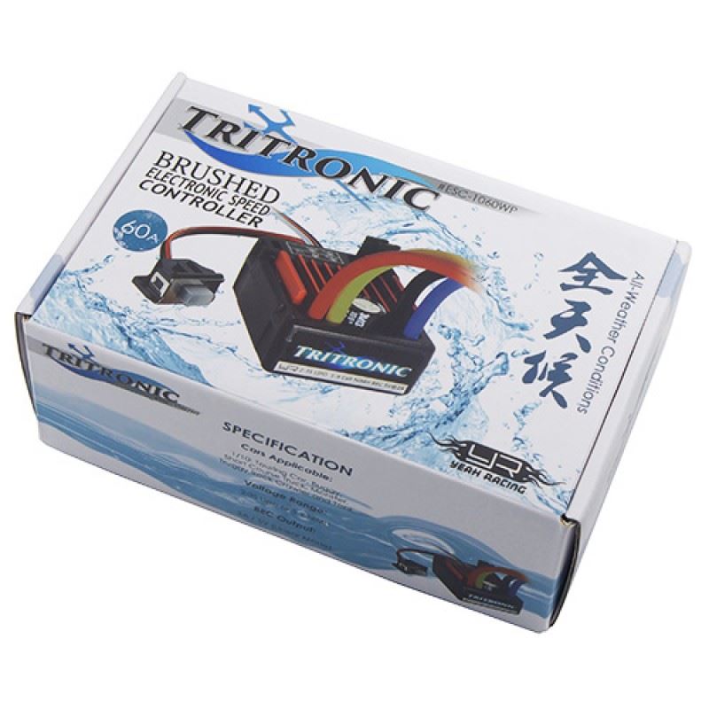 Yeah Racing Tritronic 1/10 Waterproof Brushed 60A ESC