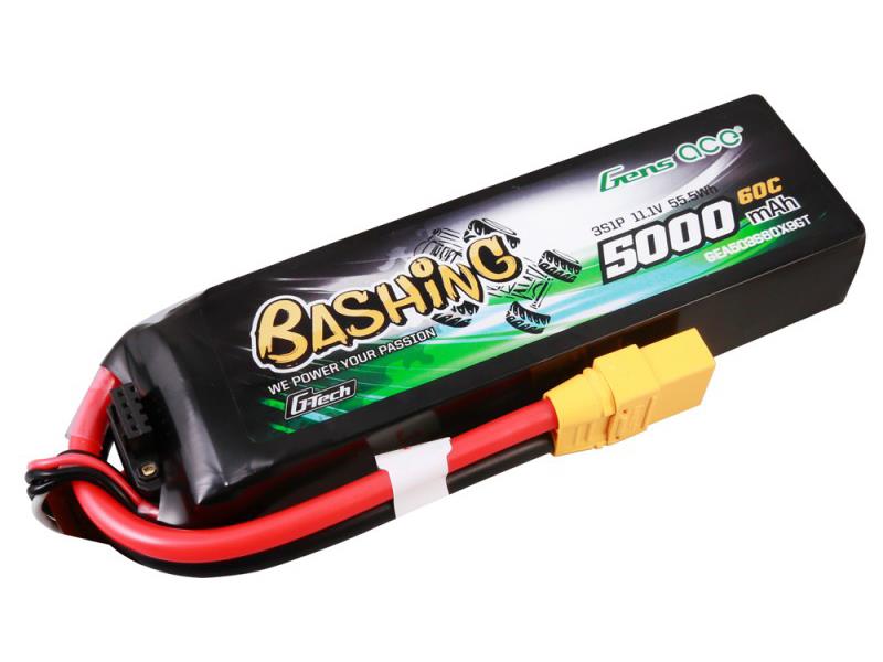 Gens Ace Li-Po Car G-Tech 3S 11.1V 5000mAh 60C Bashing with XT90