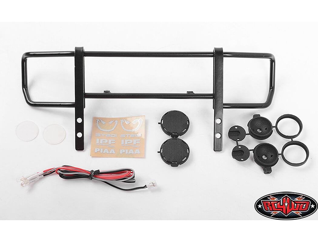 RC4WD COMMAND FRONT BUMPER W/BLACK LIGHTS & LIGHT KIT SET FOR TRAXXAS MERCEDES-BENZ G63 AMG 6X6