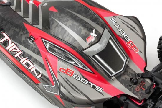 Arrma Body Painted w/Decals Typhon 6S Black/Red