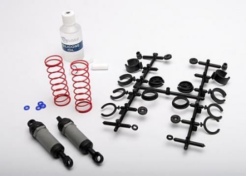 TRAXXAS Ultra Shocks (grey)(long)w/ spring pre-load spacers)(front)