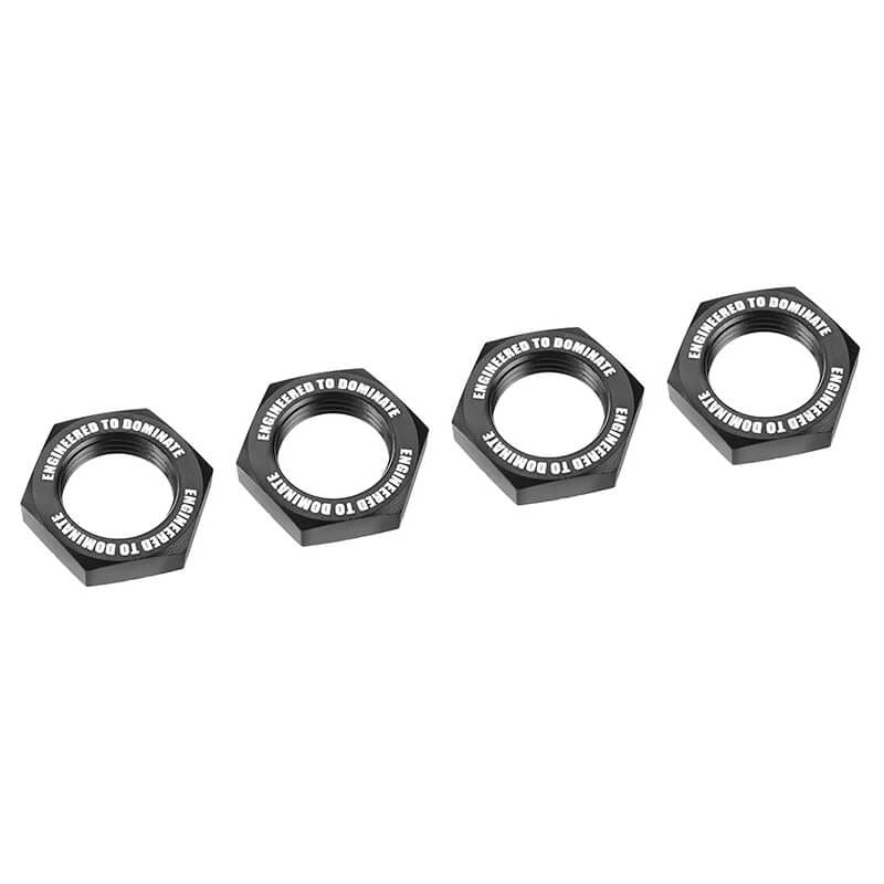 Corally Wheel Nut Serrated Aluminium Black 4 Pcs