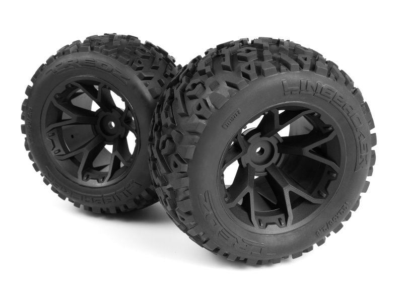 Mounted Linebacker Tire On Mt Wheel (Black/2Pcs)