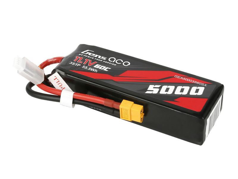 Gens Ace Li-Po Car 3S 11.1V 5000mAh 60C with XT60 Short