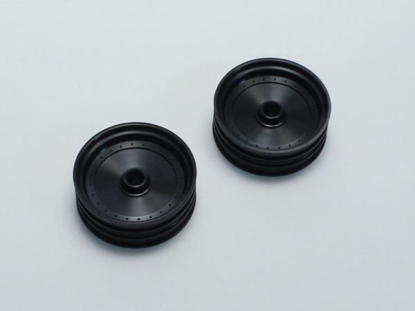Black Front Wheel (2) Kyosho Scorpion 2014 2.0 Inches