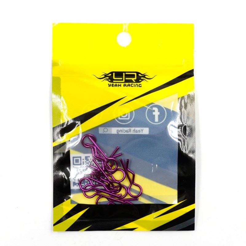 Yeah Racing Rc Body Clip For 1/8 1/10 1/12 10Pcs Purple