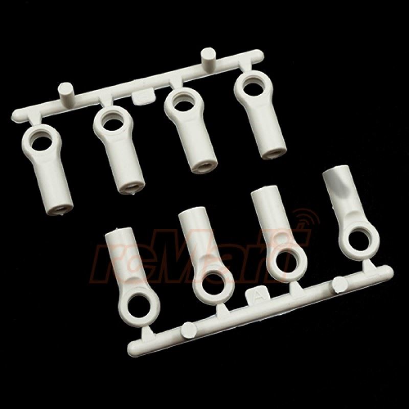 Yeah Racing M3 Plastic Ball End 4.8x15mm 8pcs White