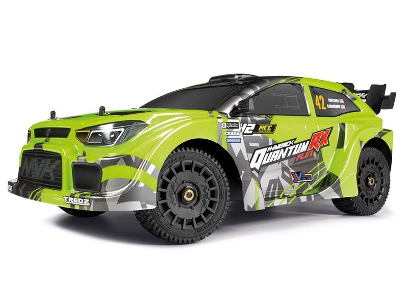 Maverick Quantum RX Flux 4S 1/8 4WD Rally Car - Flouro Green