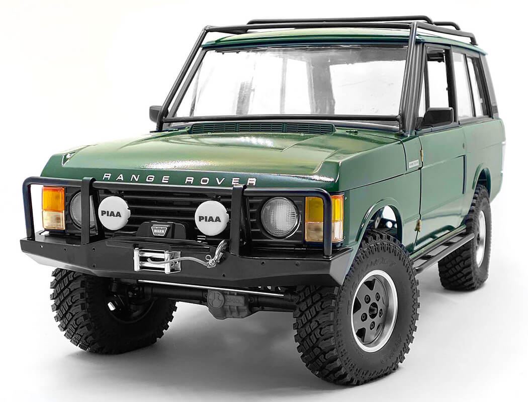 RC4WD OXER METAL FRONT WINCH BUMPER W/LIGHTS FOR JS SCALE 1/10 RANGE ROVER CLASSIC BODY