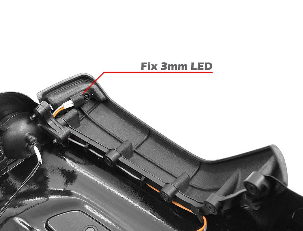 RC4WD FENDER FLARE SET W/ LIGHTS + LED LIGHTING SYSTEM FOR AXIAL 1/10 SCX10 III JEEP (GLADIATOR/WRAN
