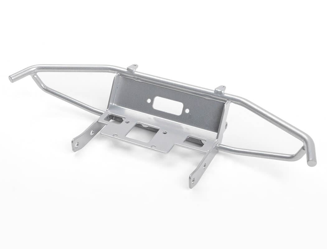 RC4WD GUARDIAN STEEL FRONT WINCH BUMPER W/IPF LIGHTS FOR AXIAL 1/10 SCX10 II UMG10 (SILVER)