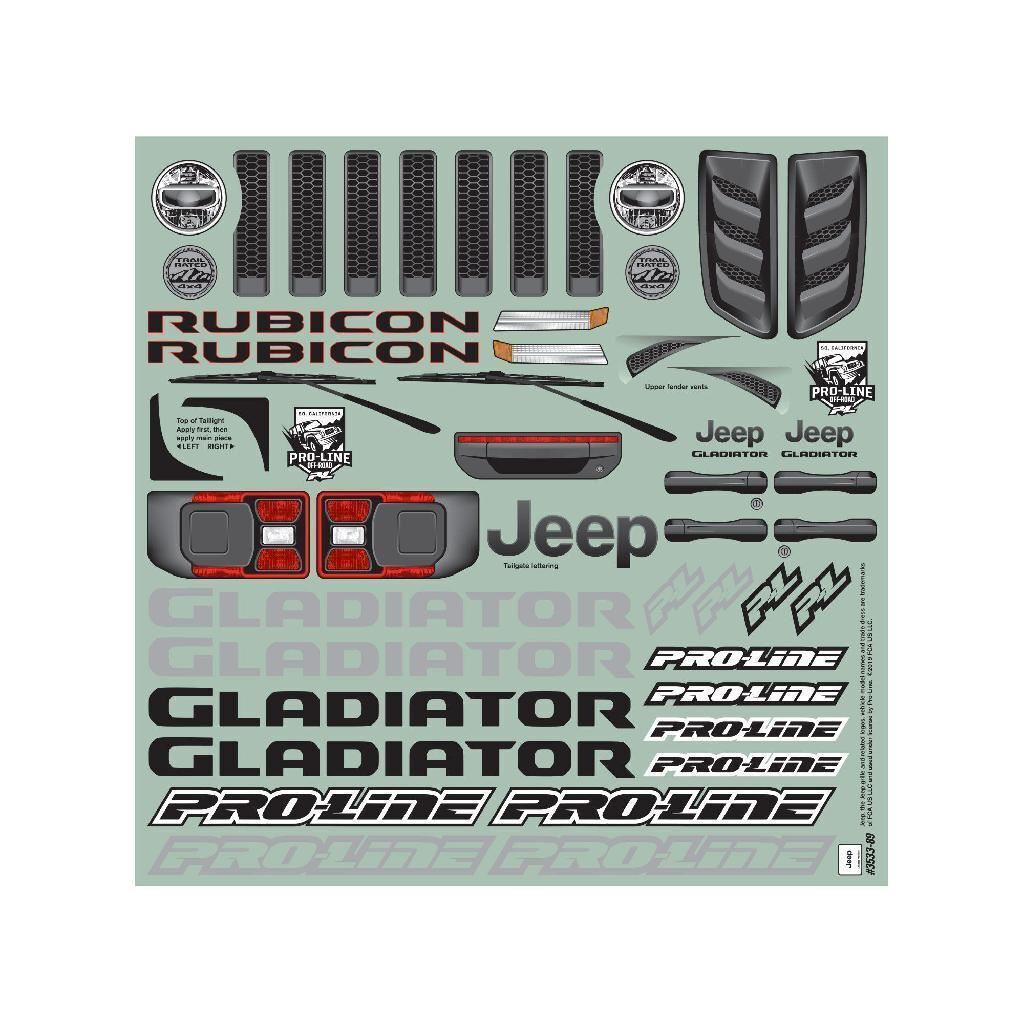 Proline 1/5 Pre-Cut Jeep Gladiator Rubicon Clear Body: X-Maxx