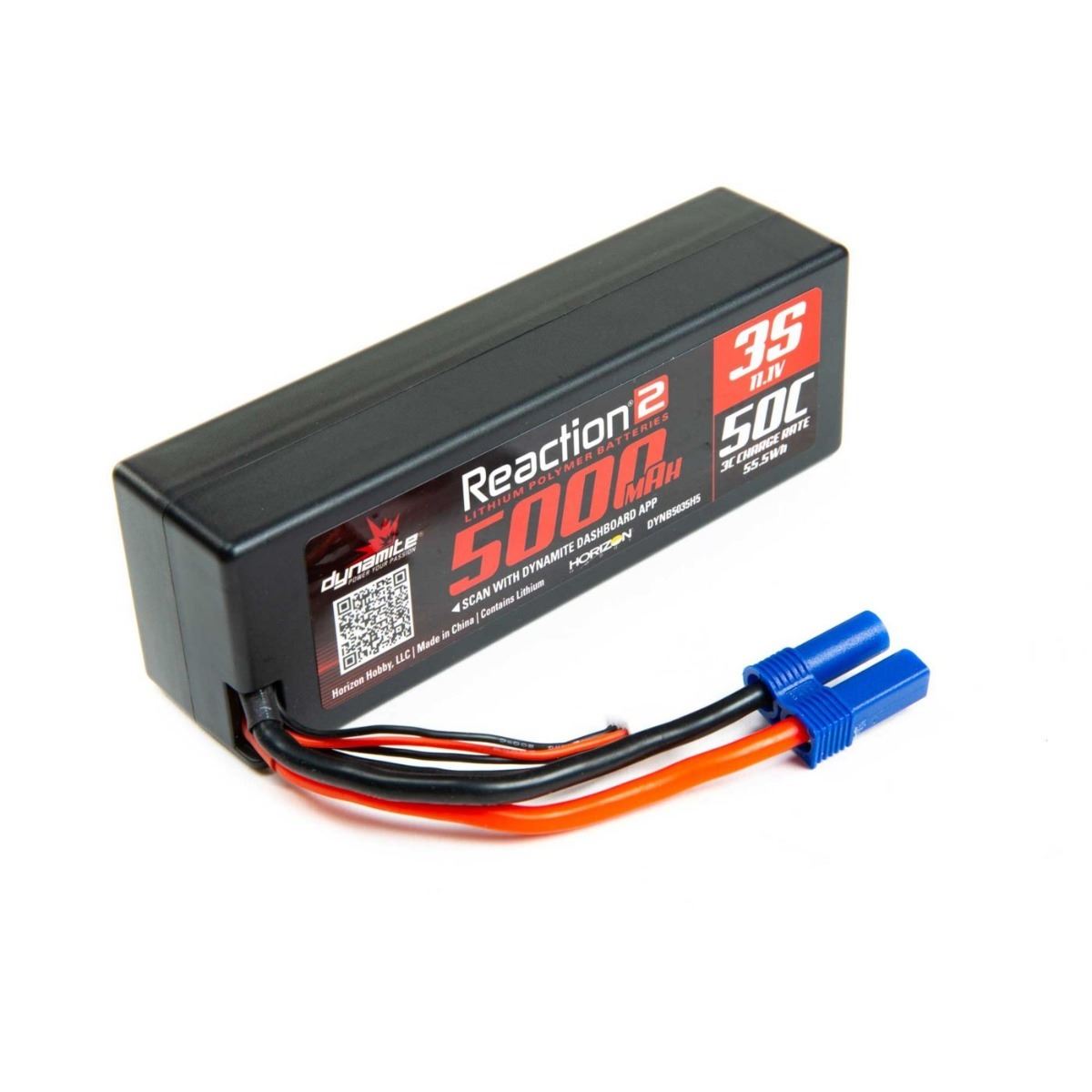 Dynamite 11.1V 5000mAh 3S 50C LiPo - Hardcase: EC5