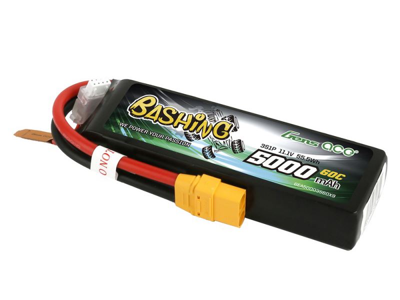 Gens Ace Li-Po Car 3S 11.1V 5000mAh 60C with XT90
